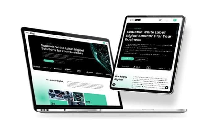 Spotzer Digital website mockup across devices
